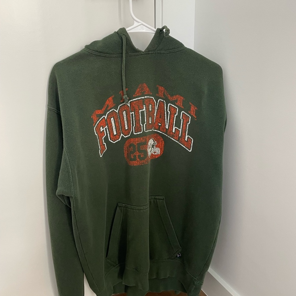 Miami Football Vintage Hoodie M